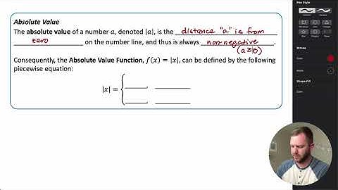 Introduction to Absolute Value as a Piecewise Function
