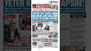 Sözcü Gazetesi 1. Sayfa - 29 Ağustos 2025