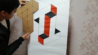 Optical illusion 3D WALL PAINTING. Wall art painting Decoration.