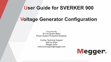Voltage Generator Configuration SVERKER 900