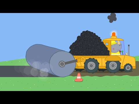 Peppa Pig Full Episodes - Mr Bull's New Road - Cartoons for Children