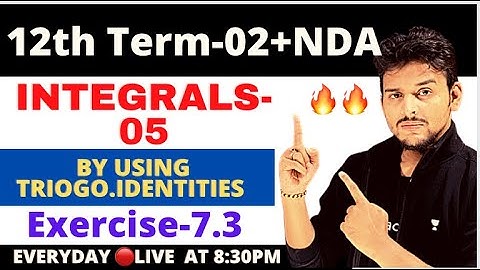 Class-12th|Term-02|Integration-05|Arambh Batch-2.0|Pranav Pandey|Integration of trigono.Functions