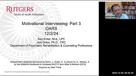 Motivational Interviewing and its Use in Behavioral Health - Session 3 of 4