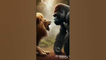 "Epic Showdown: Lion vs. Gorilla #LionVsGorilla #WildlifeBattle #AnimalFight #LionPower #Gorilla