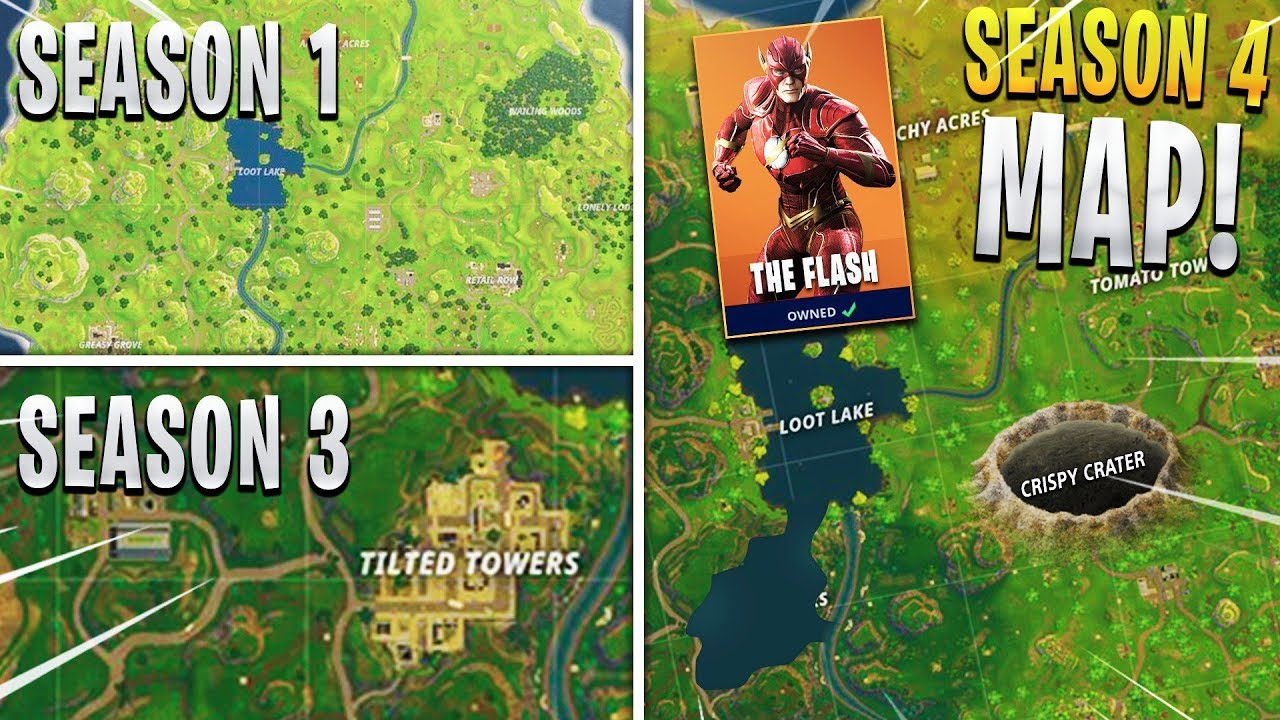 fortnite season 4 vs season 1 vs season 2 vs season 3 fortnite battle royale - fond fortnite pour miniature tilted