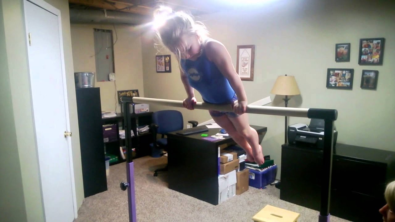 Ruby (5 years old) practicing on the bars 2/10/14 - YouTube