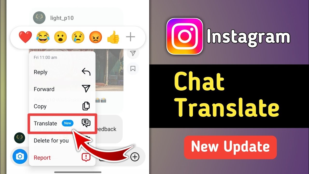 Instagram Chat Translate New Update