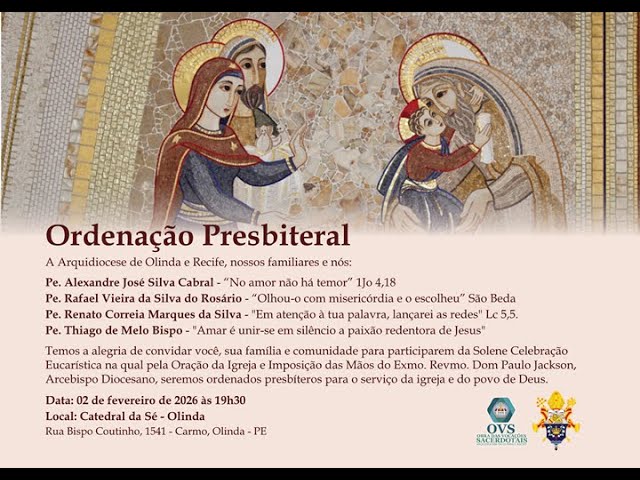 ORDENAÇÃO PRESBITERAL | 02/02/2026 19h