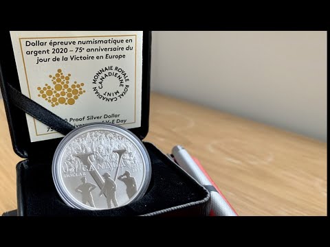 Unboxing 2020 Royal Canadian Mint - Proof Silver Dollar 75th Anniversary V-E Day