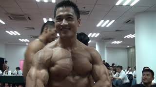 China bodybuilding backstage, full video