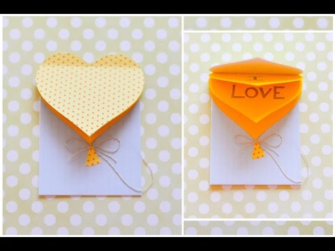 How to Make - Greeting Card Valentine's Day Heart - Step by Step DIY | Kartka Walentynki Serce
