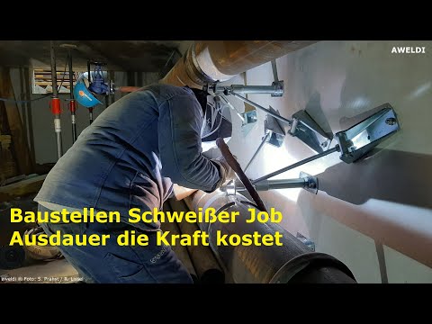 Baustellen Job bei diesem Einsatz brauch der Schweißer viel Geduld und kostet Kraft YT Channel FHD