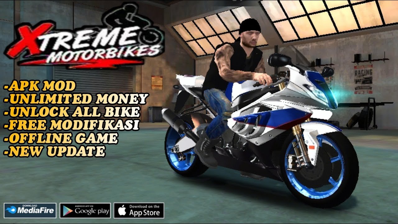 Download Xtreme Motorbikes Mod Apk v1.5 Unlimited Money Game Offline