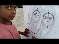 चामुंडा माता आर्ट पेंसिल पेंटिंग/चोटिला की सरकार माता चामुंडा देवी/माई क्यूट द्रव चामुंडा 