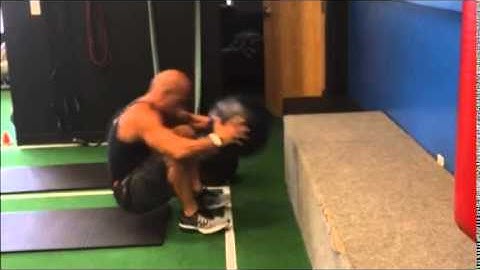 Squat Drop and Roll Box Jump