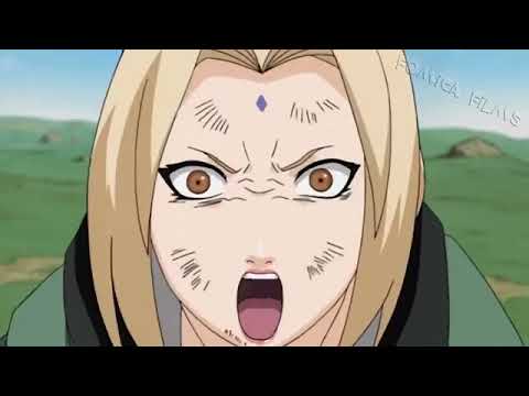 Naruto use the first rasengan to protect Tsunade