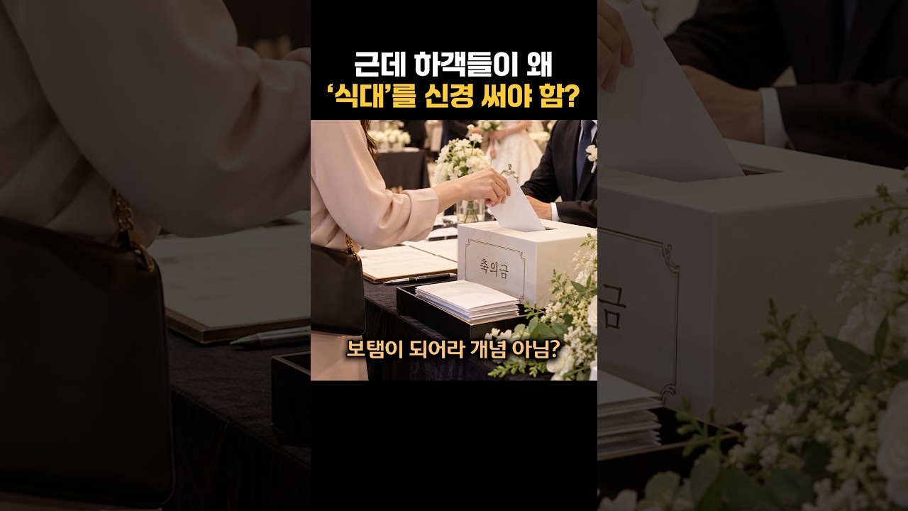 하객들이 왜 ‘식대’를 신경 써야 함? ㄷㄷ