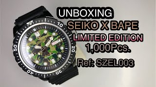 SEIKO X BAPE SZEL003 LIMITED EDITION UNBOXING - YouTube