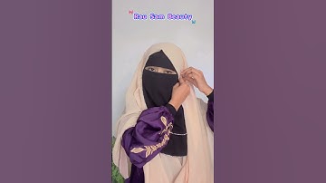 Easy Niqab Hijab 🧕🏼 Tutorial With Nose Piece #shorts