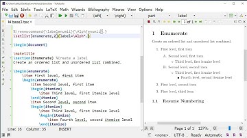 Creating Lists using the enumitem Package for LaTeX