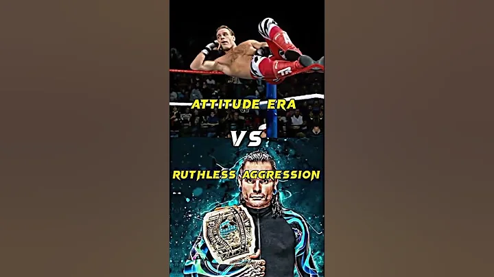 Attitude era vs ruthless aggression era comparison #wwe #shorts