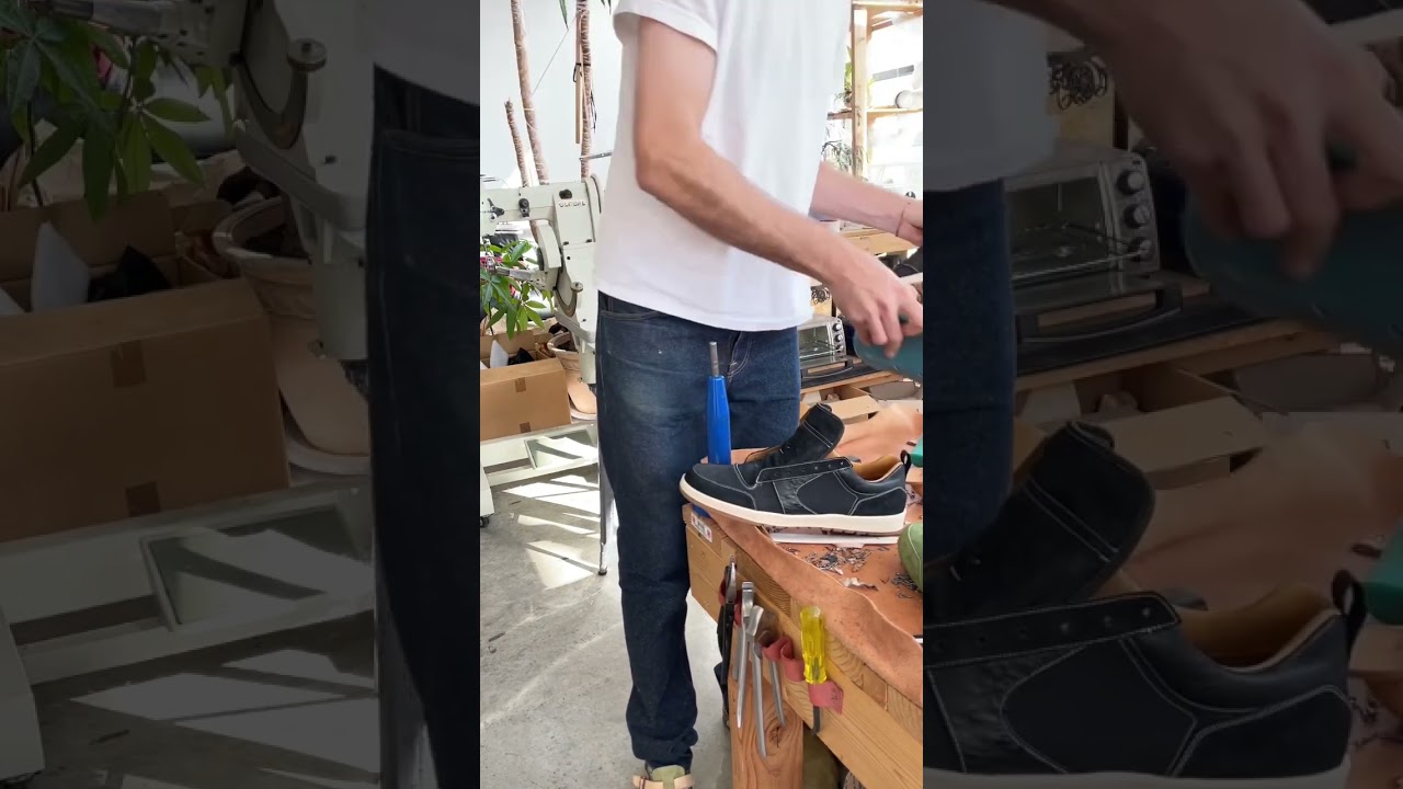 Removing lasts from a pair of my SlingShot Sneakers.  Sidewall stitch comes next 💪