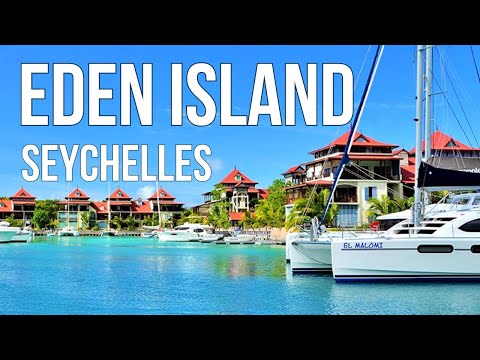 [4K] Beautiful Eden Island Seychelles Luxury Living & Yacht Marina | Walk Tour at Mahe Port Island