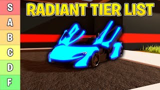 Ranking EVERY Radiant Color in Roblox Jailbreak (2024)