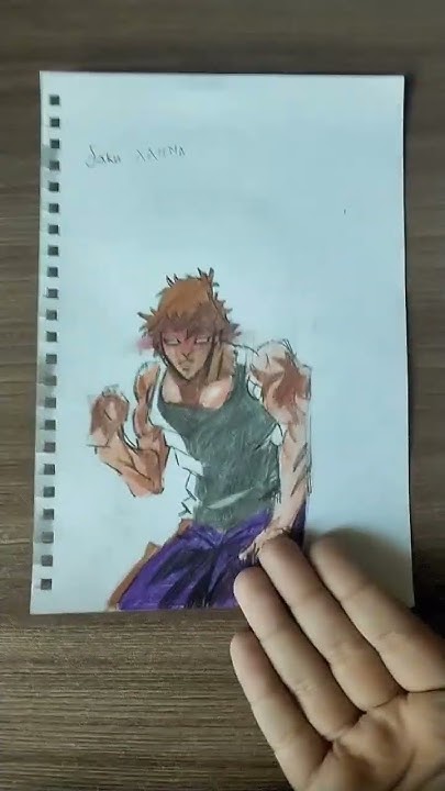 Рисунок Баки Ханма.Drawing by Baki Hanma.#shorts #subscribe #баки# ...