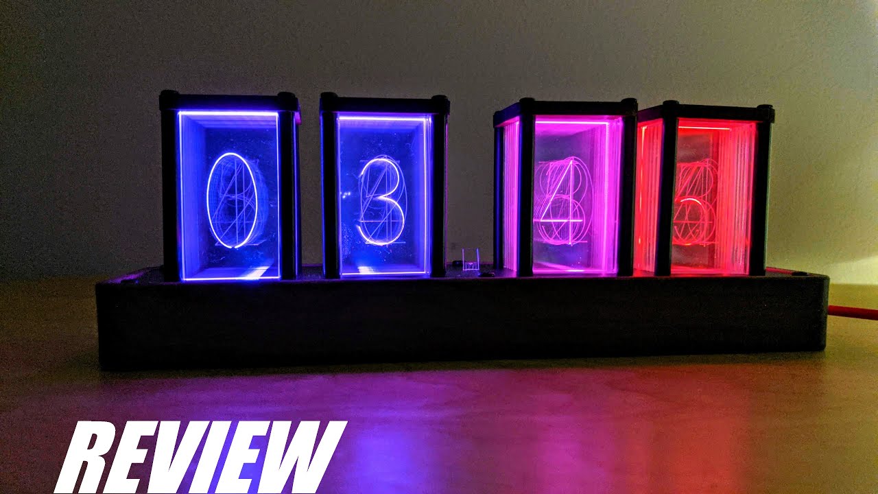 Cheap Digital Nixie Tube Clock with RGB LED Glows for Gaming