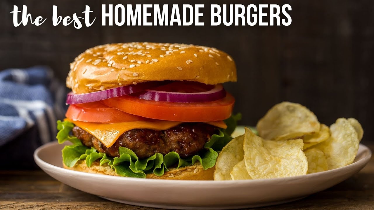 The BEST and JUICIEST Homemade Burgers | The Recipe Rebel - YouTube