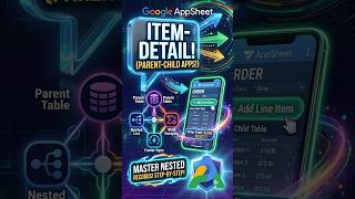 How to Build Parent-Child Apps in Google AppSheet (Item-Detail Data Pattern) | #appsheet #nocode