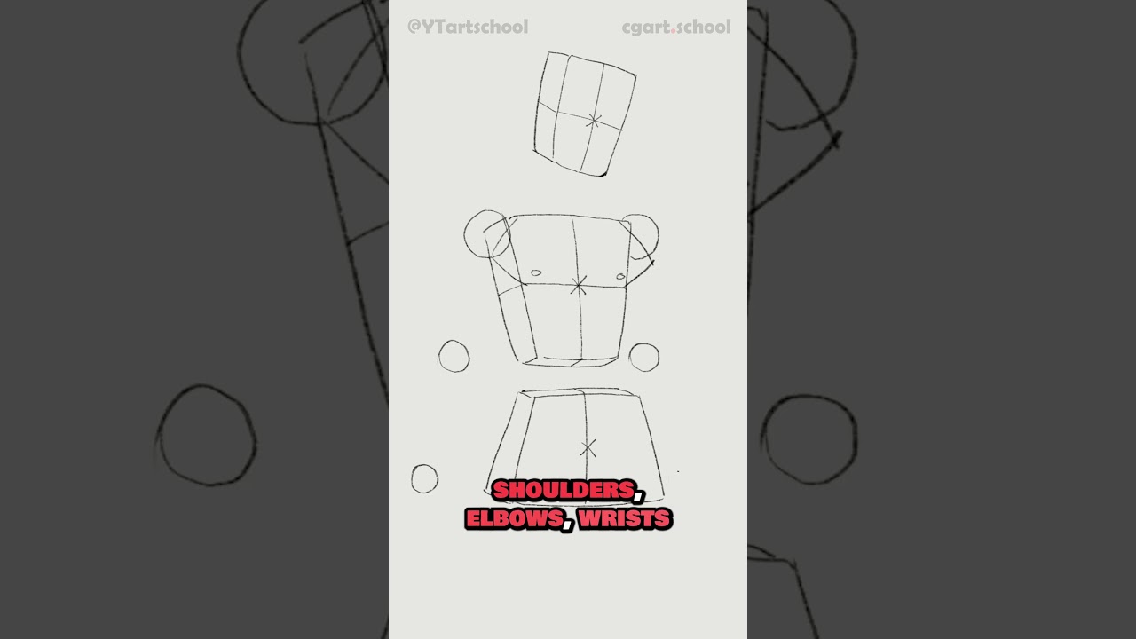 The EASIEST way to draw bodies ✏️ #drawingtips #learntodraw #howtodraw