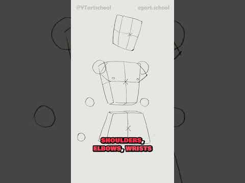 The EASIEST way to draw bodies βοΈ #drawingtips #learntodraw #howtodraw