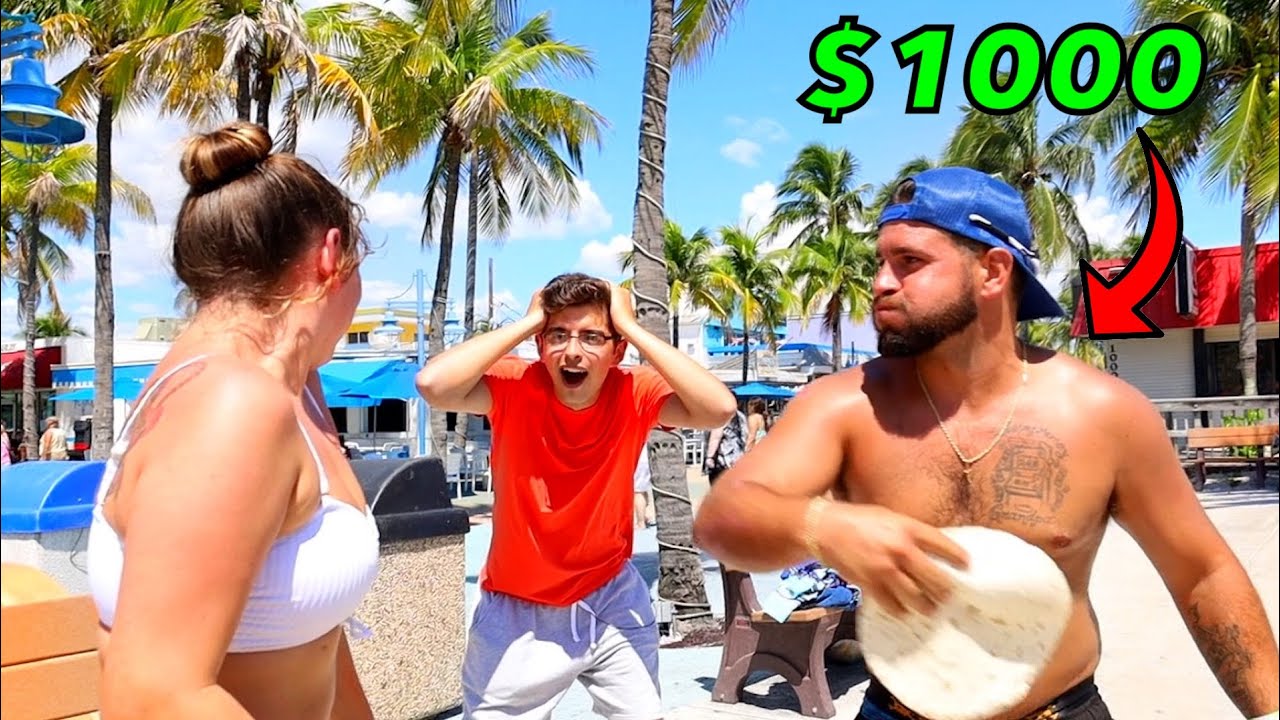 Tortilla Slap Challenge In PUBLIC, Win $1000!!!