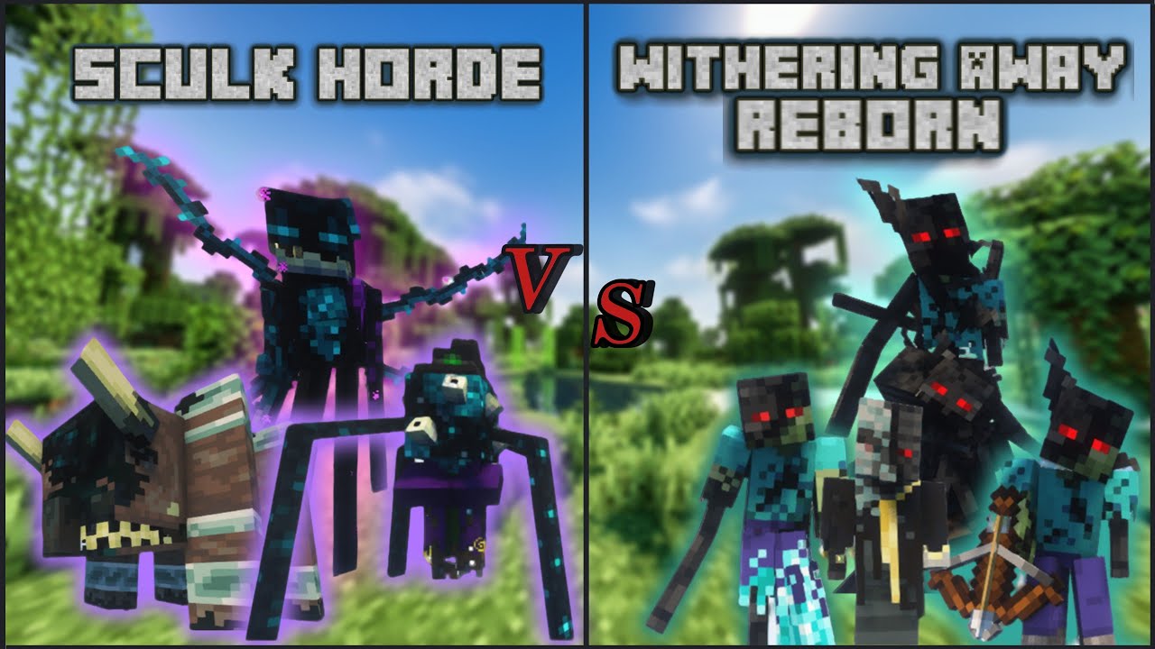 Sculk Horde vs Withering Away: Reborn || Minecraft Infection Mod Battle ...