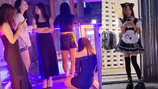 When the night comes，Chinese girls appear and waiting in Guangzhou city！实拍中国广州的迷人夜生活，风景真美