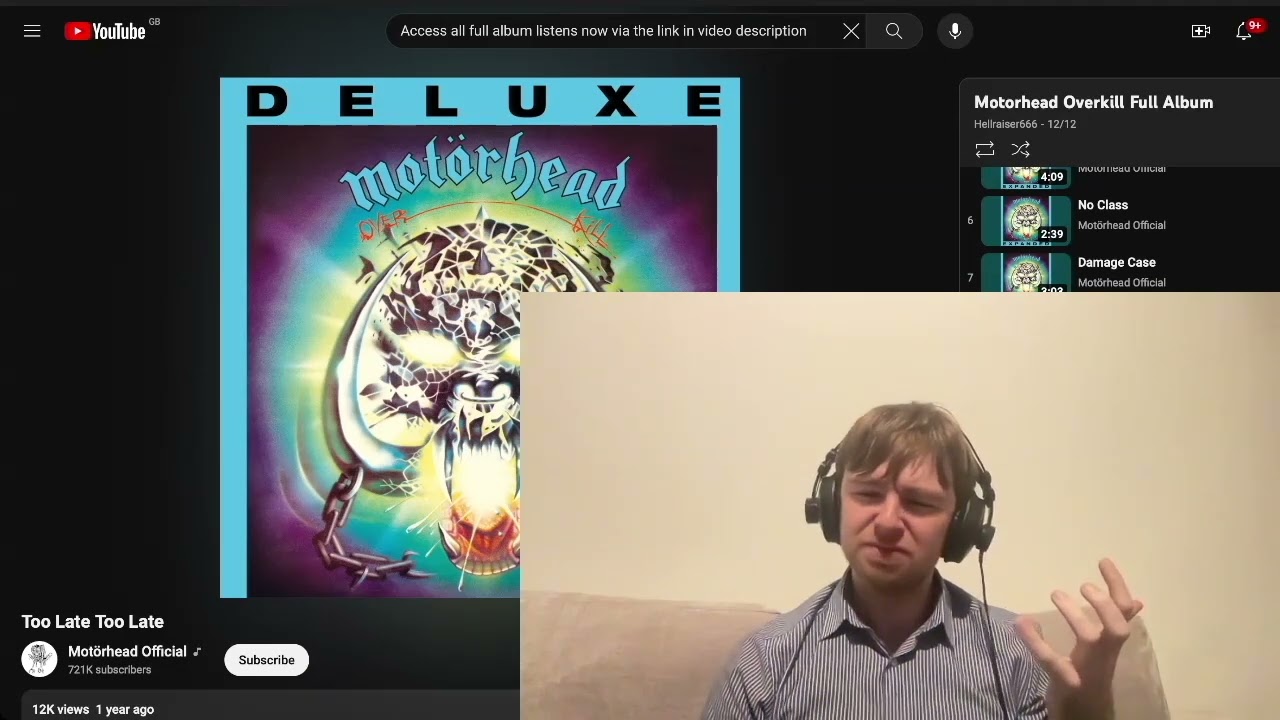 Motorhead - Too Late Too Late Reaction & First Time Listen