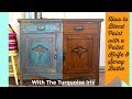 How to Paint and layer Furniture with a pallet knife and water with Dionne from The Turquoise Iris