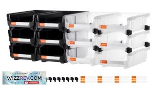 VEVOR Plastic Stackable Storage Bins 14.8 x 8.5 x 7.1 inch (12