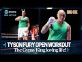 Usyk usyk usyk   tyson fury relaxed during public workout ahead of furyusyk  ringoffire