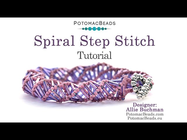 Kit - Spiral Step Stitch Bracelet | Cranberry Colorway. Potomac Beads - Best Jewelry-Making Products & Supplies