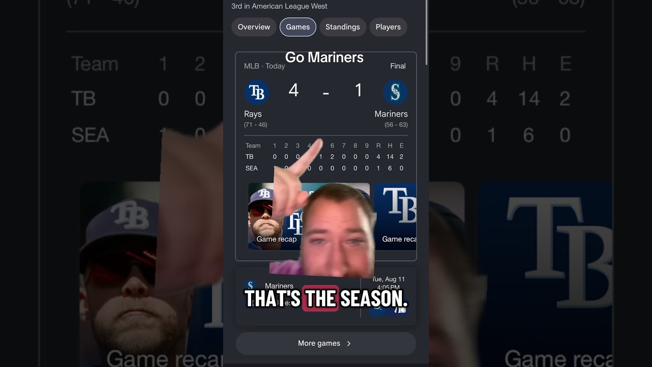 The Mariners tried their best today!!!!