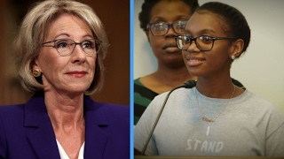 Detroit student speaks out against Betsy DeVos