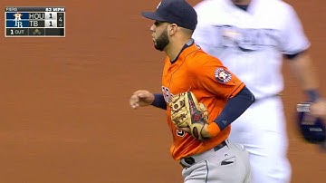 HOU@TB: Gonzalez turns unassisted double play