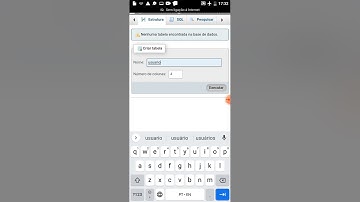 PHP criar banco de dados no celular