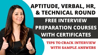 FREE INTERVIEW PREPARATION COURSES WITH CERTIFICATES | APTITUDE, VERBAL, HR, TECHNICAL PREPARATION