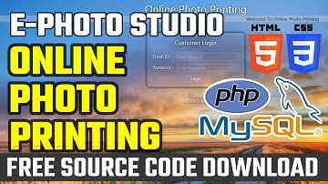 Online Photo Printing (E-Photo Studio) Project | HTML CSS PHP MySQL | Free Source Code Download 🔥🔥