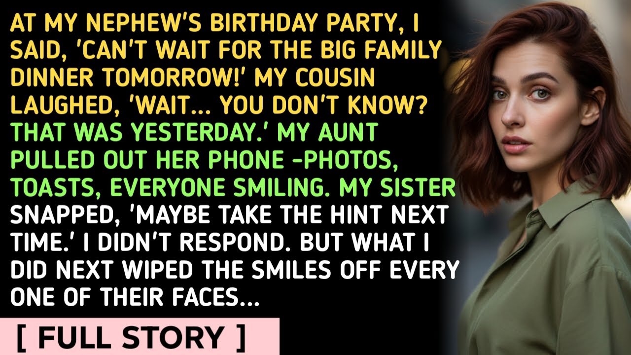 At My Nephew's Birthday Party, I Said, 'Can't Wait For The Big Family Dinner Tomorrow!' My Cousin La