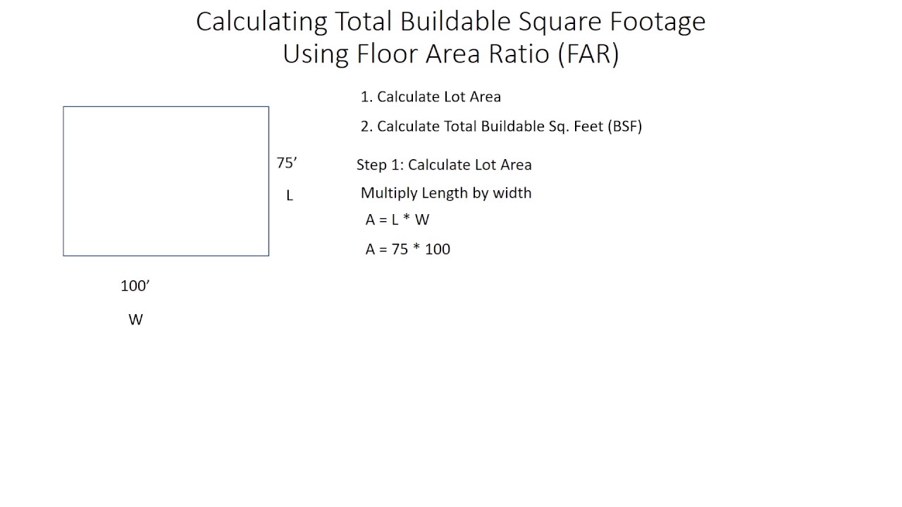 Calculating Total Buildable Square Footage YouTube Calculating Total Buildable Square Footage YouTube